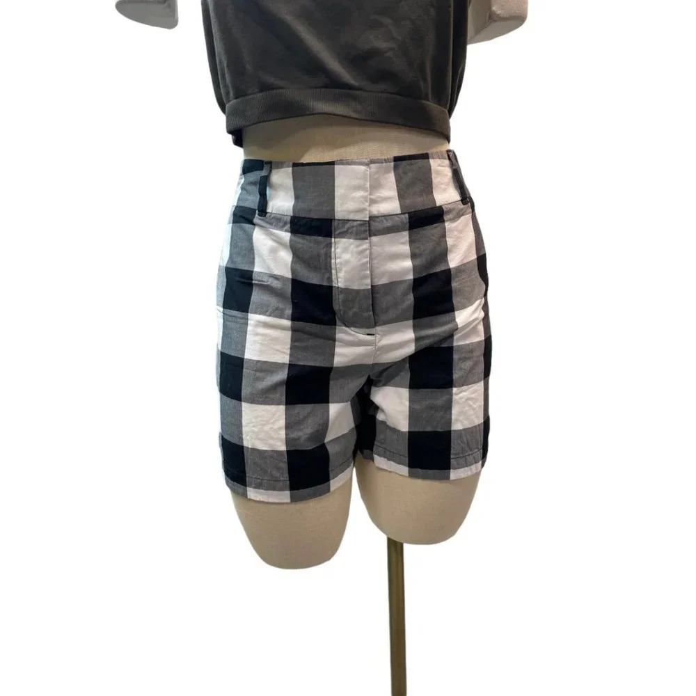 Loft Black and White Checkered 4" Shorts - Picture 1 of 5